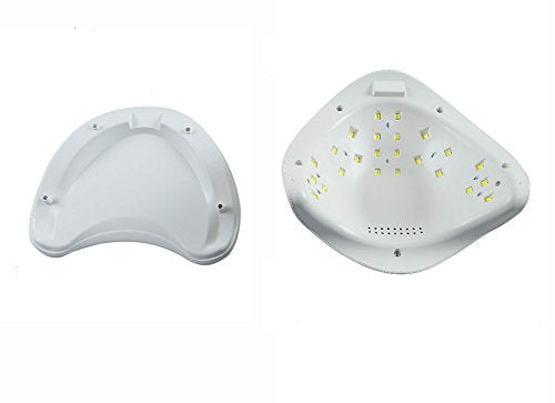 Just Home Lampara Secadora de Uñas Digital Portátil Práctica LED/UV Estética Gelish Esmaltes Salón de Belleza Beauty Manicure Manicura 48w Blanca