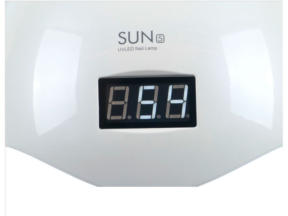 Just Home Lampara Secadora de Uñas Digital Portátil Práctica LED/UV Estética Gelish Esmaltes Salón de Belleza Beauty Manicure Manicura 48w Blanca