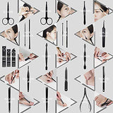 Manicura y Pedicura - BONKEEY 20 en 1 Manicura Set Acero Inoxidable Pedicura Grooming Kit Manicure Pedicure Set Kit para Mujeres y Hombres Profesional Nail Clipper Scissors con Cuero Negro Caso de Viaje