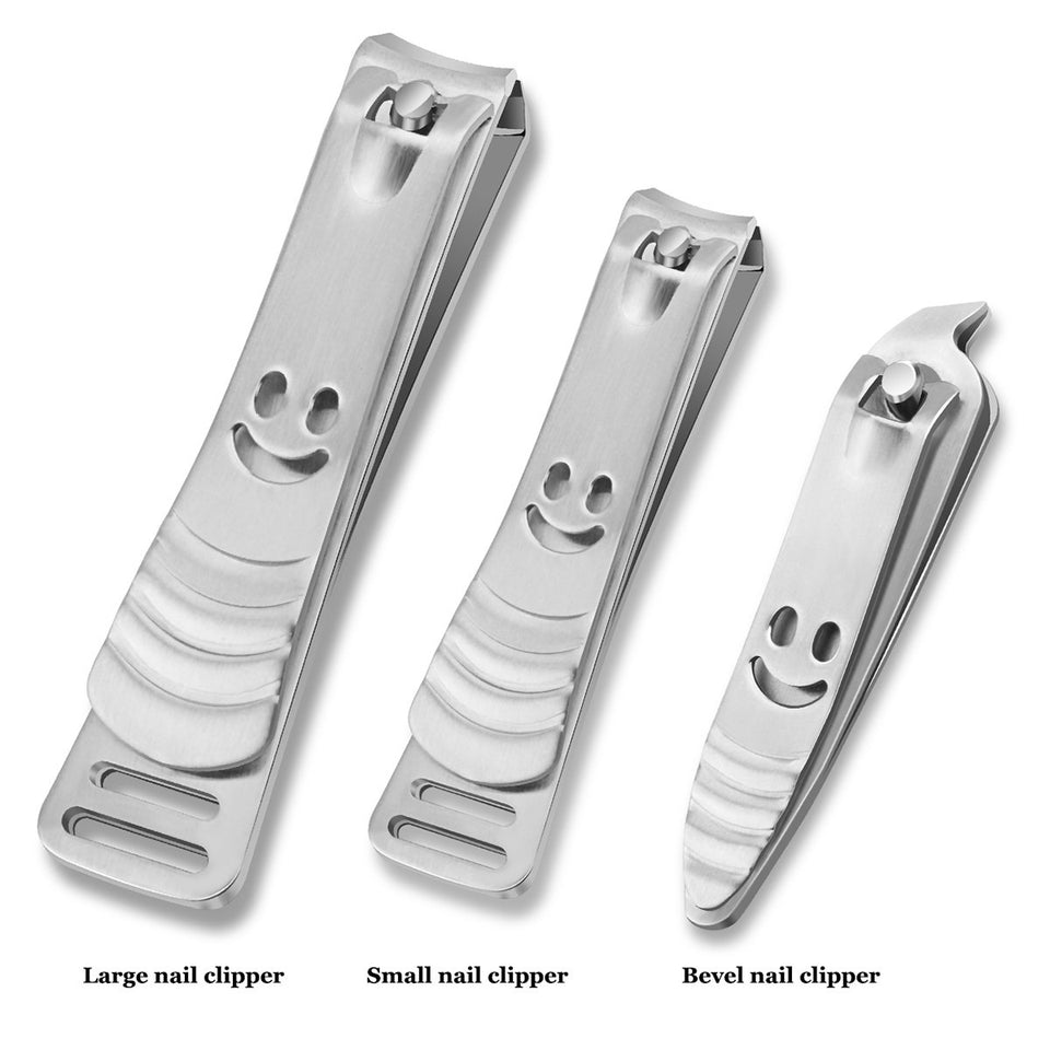 Hanlesi Nail Clippers, 12 piezas de acero inoxidable Grooming Nail Scissors Cuidado personal Manicure Pedicure Ear Set Kit para hombre y mujer