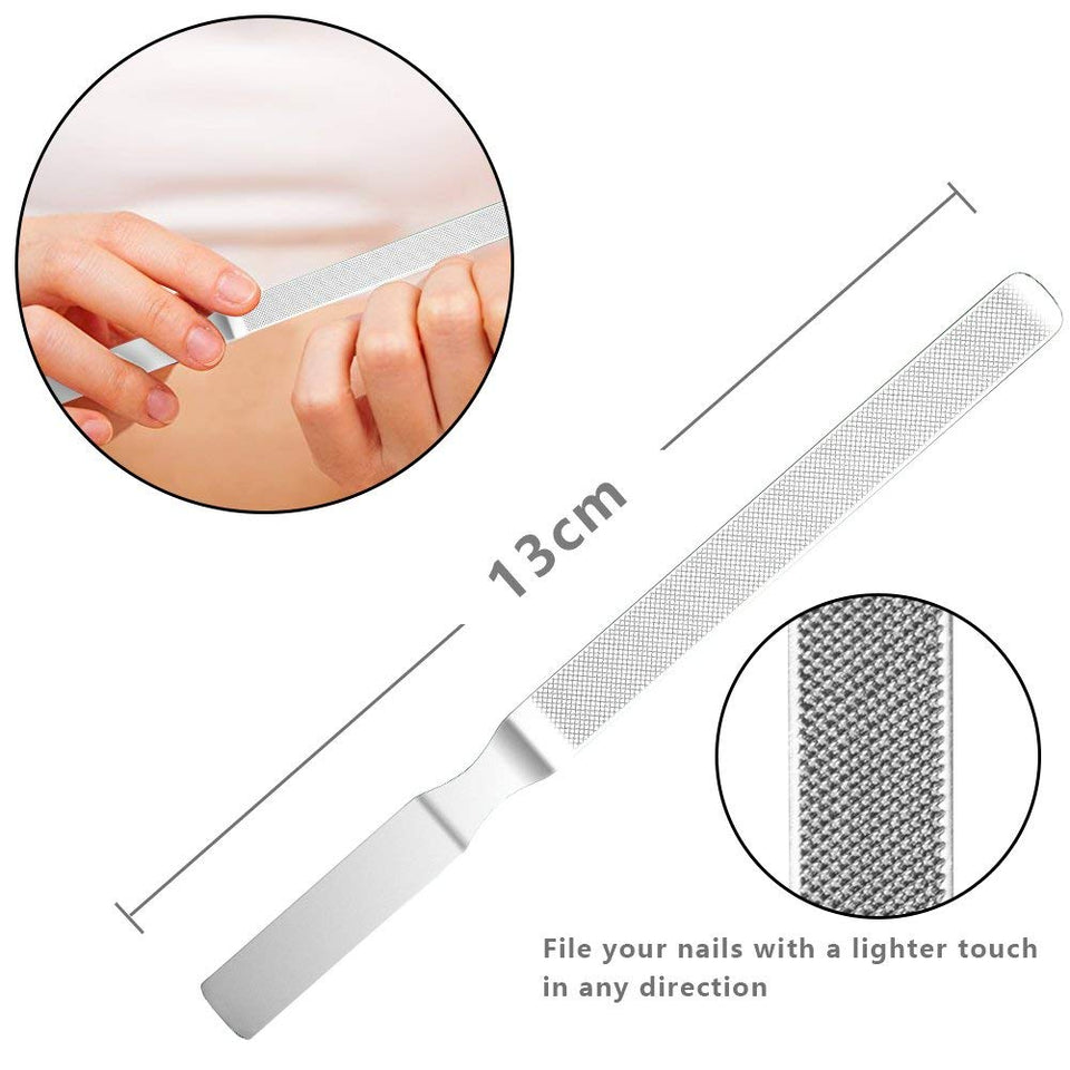 Kit de herramientas para uñas encarnadas de 6Pcs / set, herramienta para pies de tratamiento de uñas Premium, cortapelos de corrección de remoción de uñas encarnadas, lima y levantador de uñas con punta entallada para cirugía