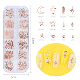 Zehui Accesorios de decoración para Las uñas de Belleza,Remaches Metal Nail Art 3D, Tips Decoration Set 3