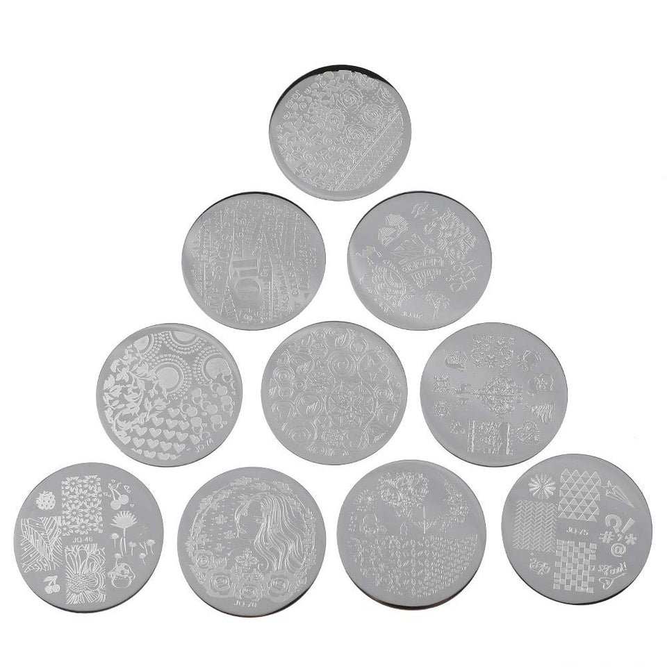 Nail Stamp Plate Nail Art Image Placas De Estampación Steel Stamper Scraper Set Nail Art Tools