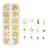 Zehui Accesorios de decoración para Las uñas de Belleza,Remaches Metal Nail Art 3D, Tips Decoration Set 3