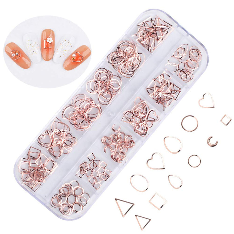 Zehui Accesorios de decoración para Las uñas de Belleza,Remaches Metal Nail Art 3D, Tips Decoration Set 3