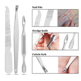 Hanlesi Nail Clippers, 12 piezas de acero inoxidable Grooming Nail Scissors Cuidado personal Manicure Pedicure Ear Set Kit para hombre y mujer