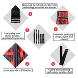 Manicura y Pedicura Kit - WINSUNY 16 en 1 Manicura Set Acero inoxidable Pedicura kit Personal Manicure Pedicure Ear Set Kit para Mujeres y Hombres Profesional Nail Clipper Scissors Grooming Kit con Cuero Negro Caso de Viaje