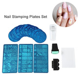 Nail Stamp Plate Nail Art Image Placas De Estampación Steel Stamper Scraper Set Nail Art Tools