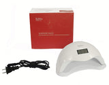 Just Home Lampara Secadora de Uñas Digital Portátil Práctica LED/UV Estética Gelish Esmaltes Salón de Belleza Beauty Manicure Manicura 48w Blanca