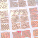 24 pcs DIY Calcomanías de Arte Uñas, Manicura calcomanía decoración herramienta con diseño de hojas de vinilo y la plantilla, Plantillas pegatinas equipos para decoraciones dibujo